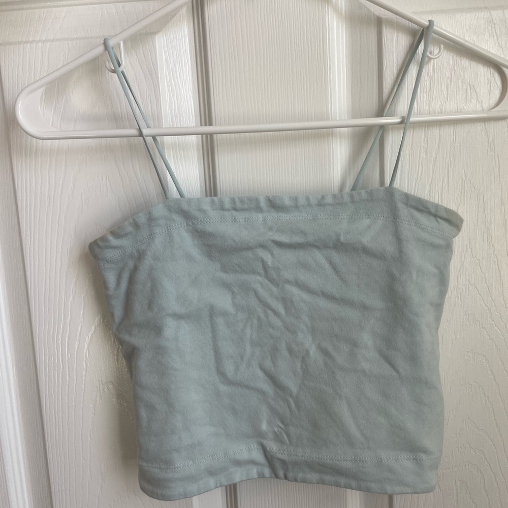American Eagle Outfitters Sky Blue Crop Top